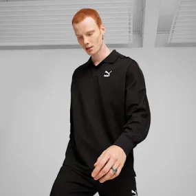 T7 Men's Polo Sweatshirt | PUMA Black | PUMA T7 | PUMA 