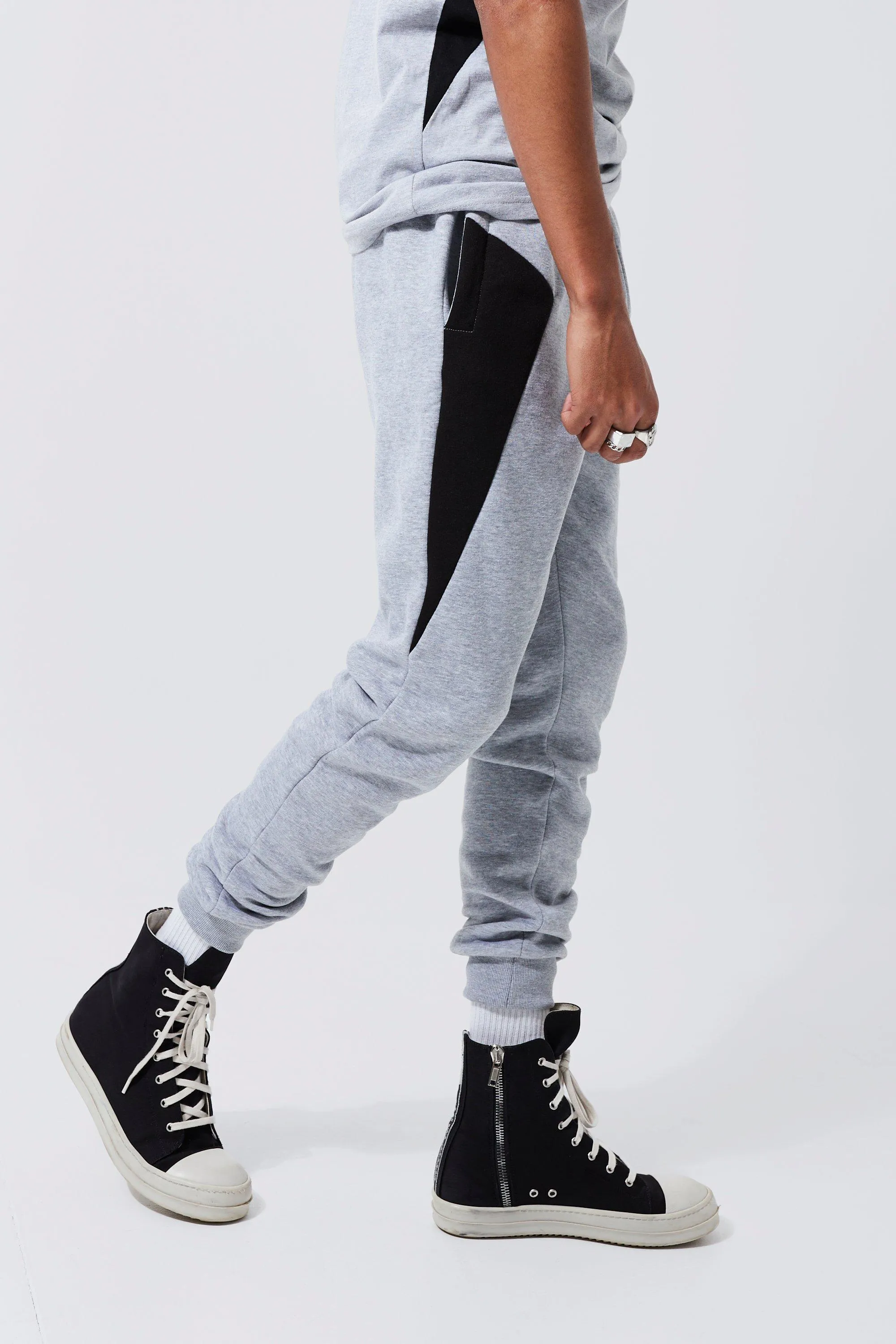 Tall Roman Man Colour Block Panelled Joggers