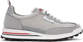 Thom Browne Grey Mesh Tech Runner Sneakers