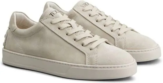 Tod's logo-detail suede sneakers Neutrals