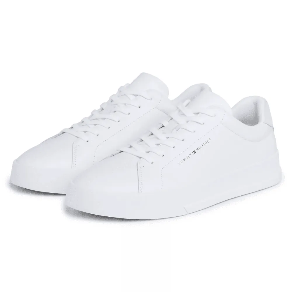 Tommy Hilfiger Leather Chunky Court Trainers in White