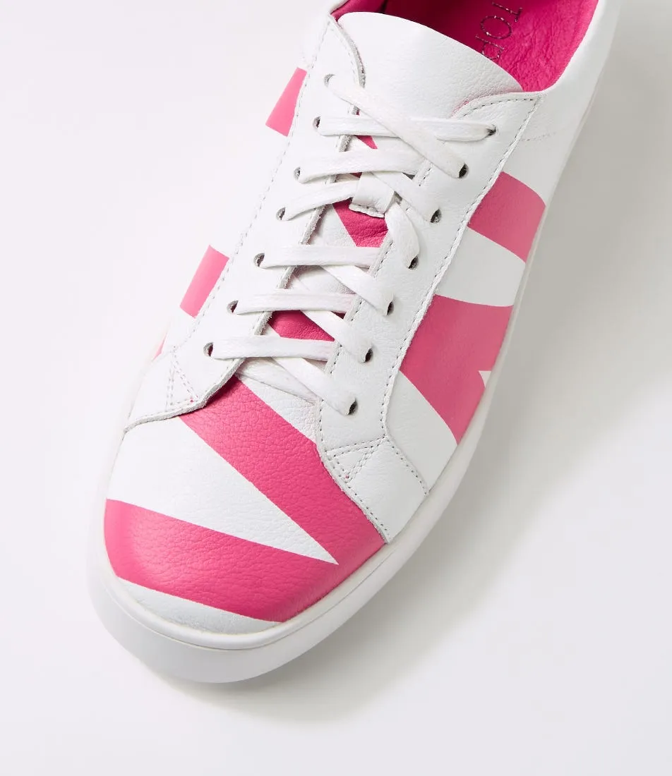 TOP END Lenny White Fuchsia Multi Sneakers