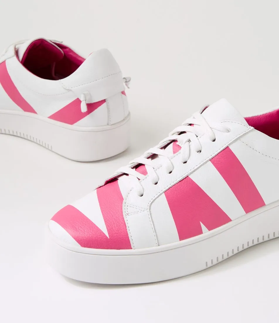 TOP END Lenny White Fuchsia Multi Sneakers