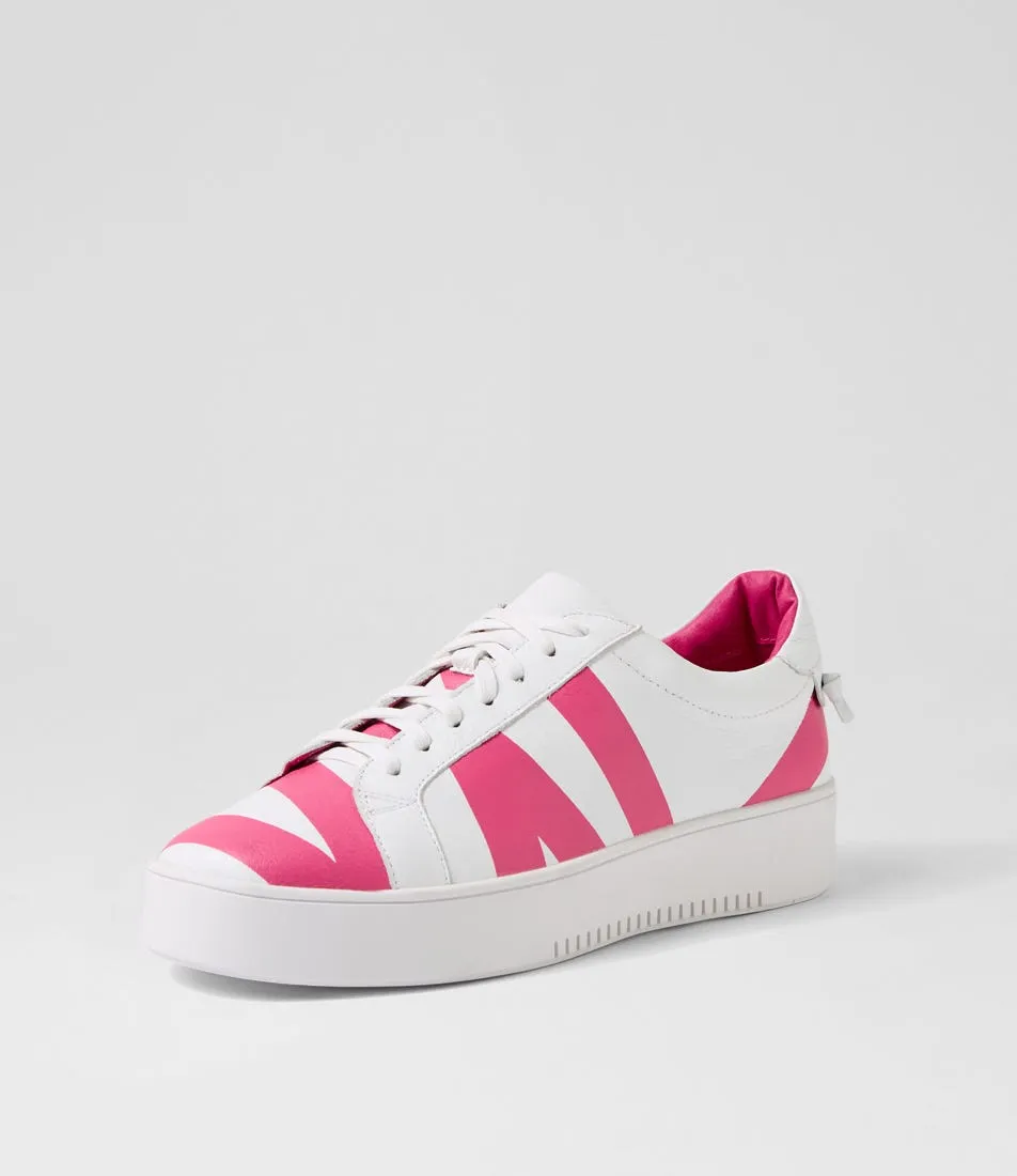 TOP END Lenny White Fuchsia Multi Sneakers