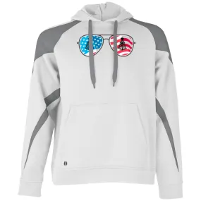 Train American Flag Sunglasses Athletic Colorblock Fleece Hoodie