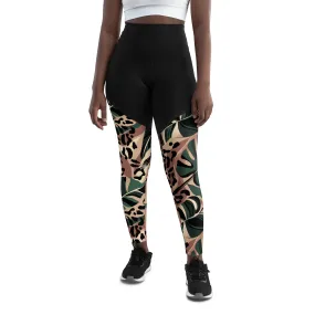 Tropical Leopard Compression Leggings