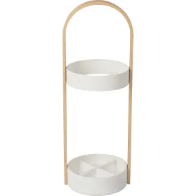 Umbra Hub Umbrella Stand, White/Natural