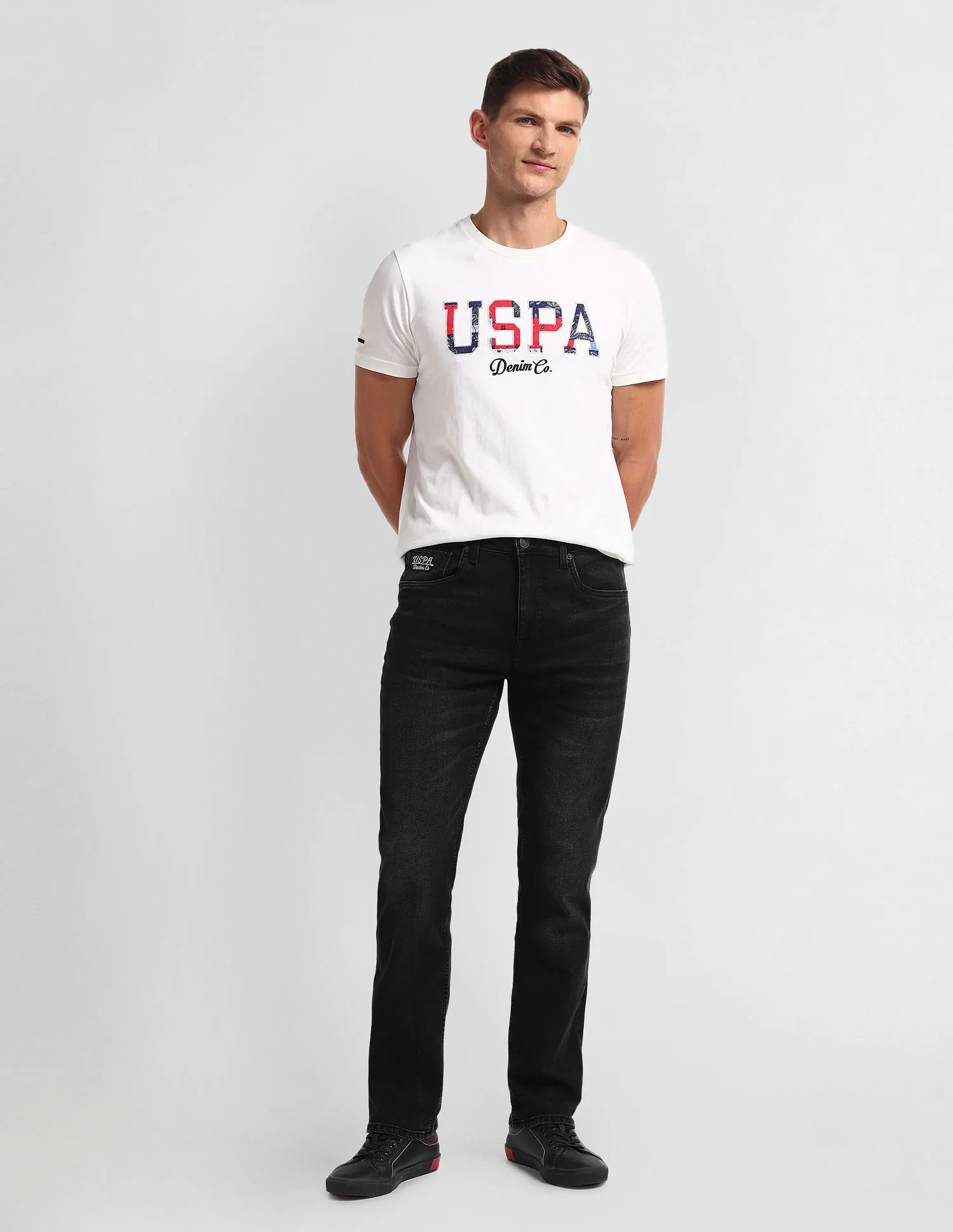 U.S. Polo Assn. Denim Co. Harold Slim Straight Black Jeans