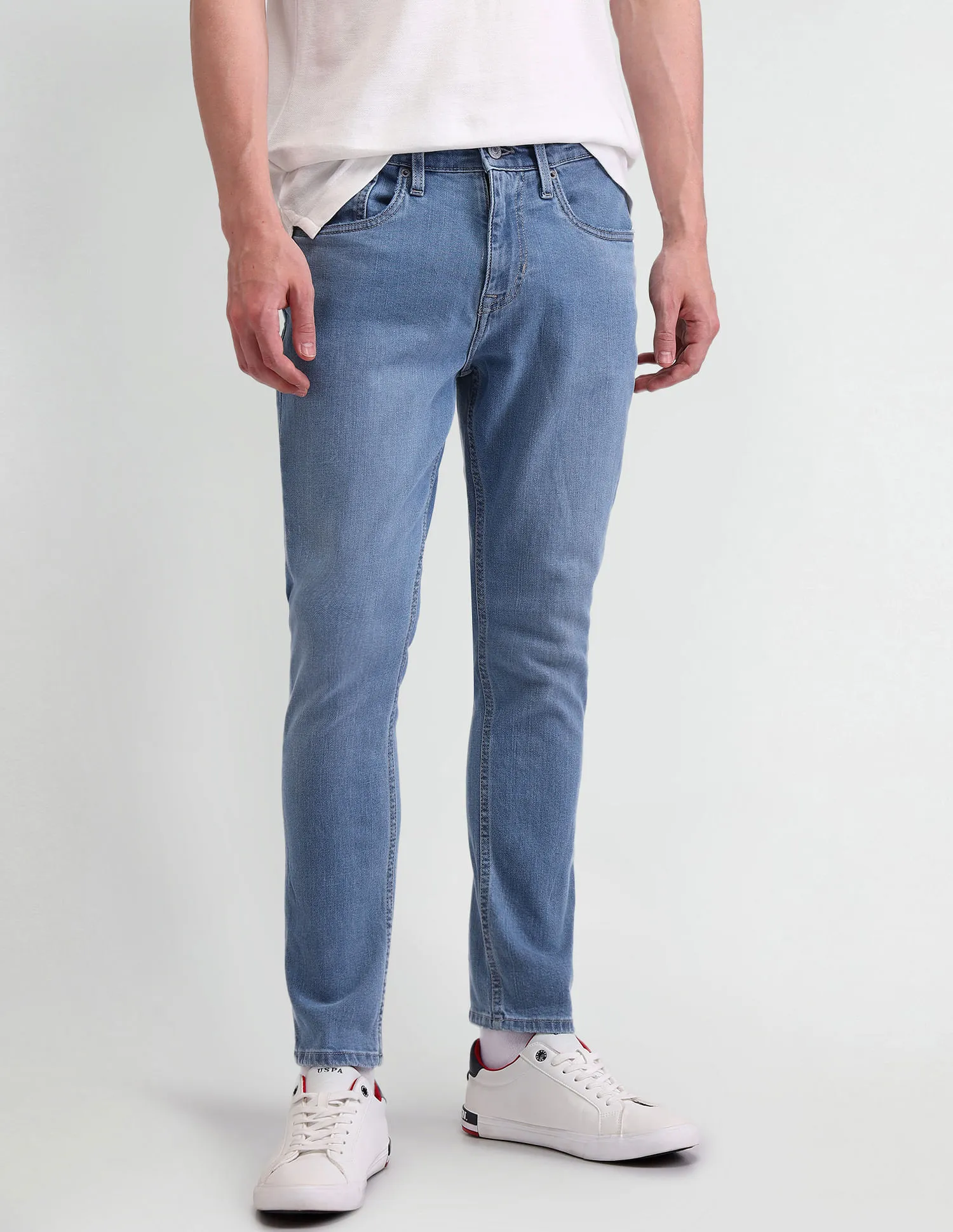 U.S. Polo Assn. Denim Co. Henry Tapered Cropped Blue Jeans