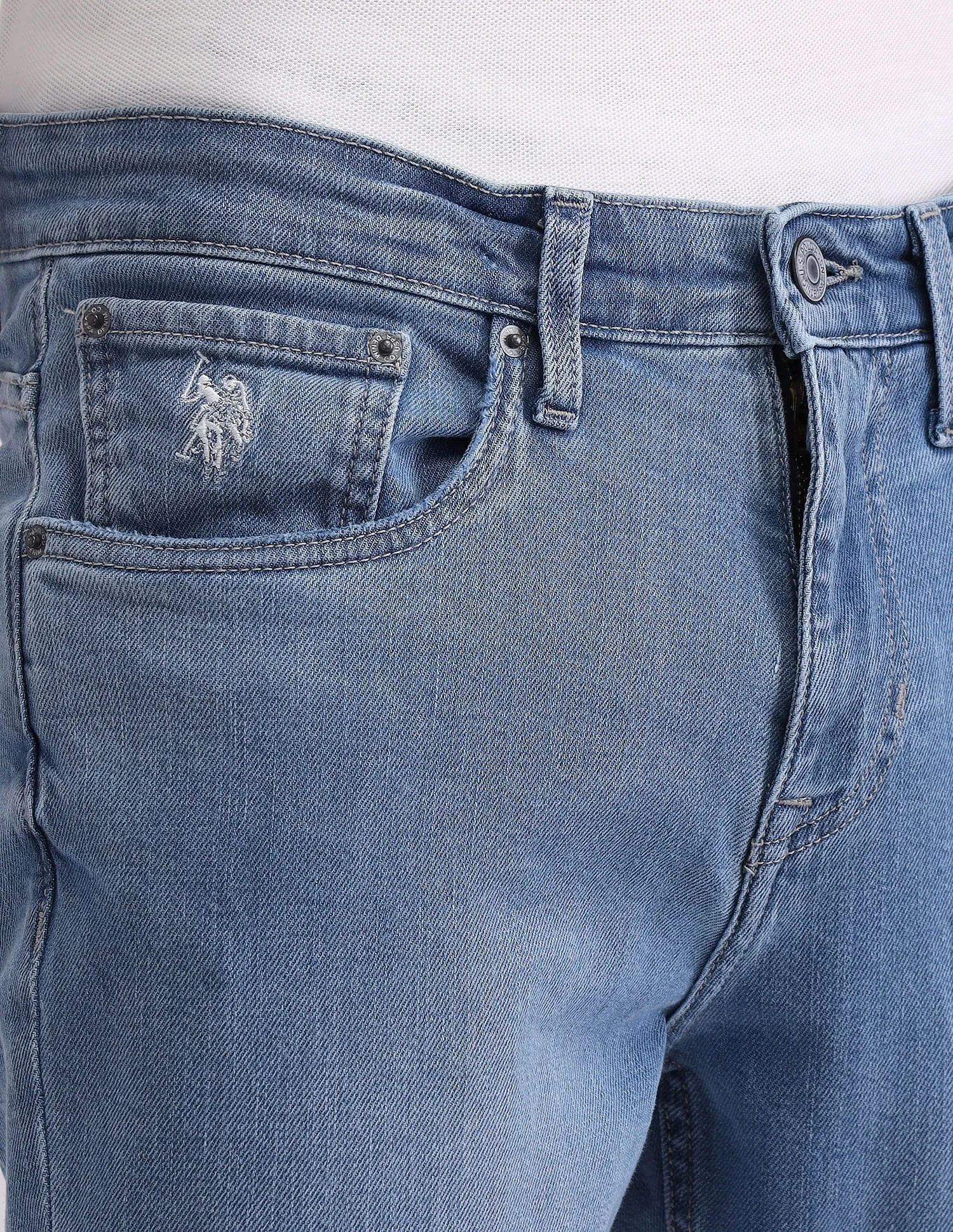 U.S. Polo Assn. Denim Co. Henry Tapered Cropped Blue Jeans