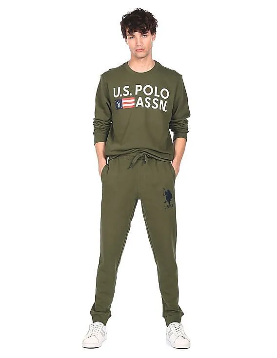 U.S. Polo Assn. Drawstring Waist Solid Joggers