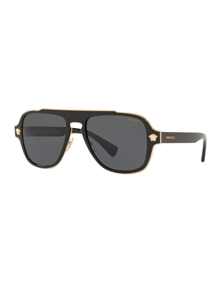 VE2199 Black Polarised Sunglasses