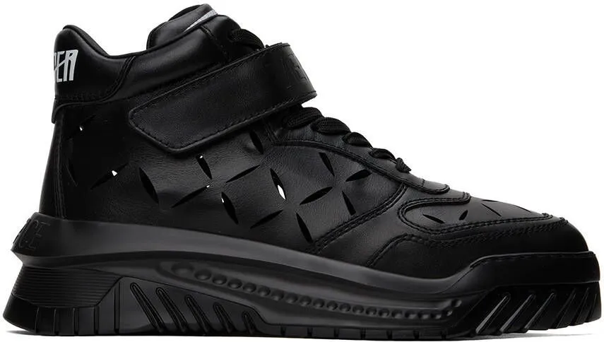 Versace Black Slashed 'Odissea' Sneakers