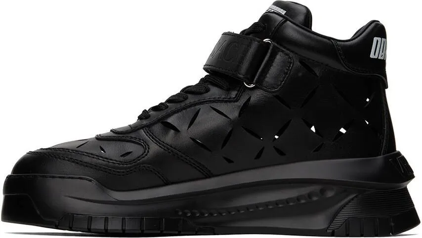 Versace Black Slashed 'Odissea' Sneakers