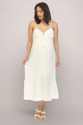 White Maternity Summer Dress