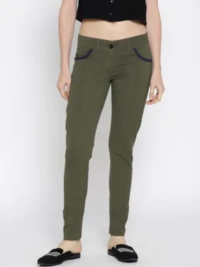 Women Solid Slim Fit Trousers