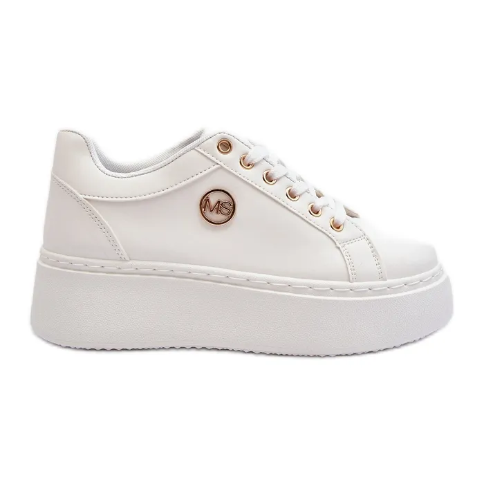 Women's Low Platform Sneakers White Telirra