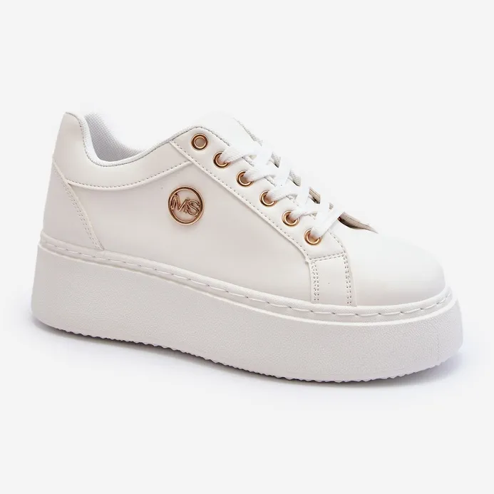 Women's Low Platform Sneakers White Telirra