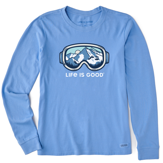 Women's Ski Goggle Landscape Long Sleeve Crusher Tee