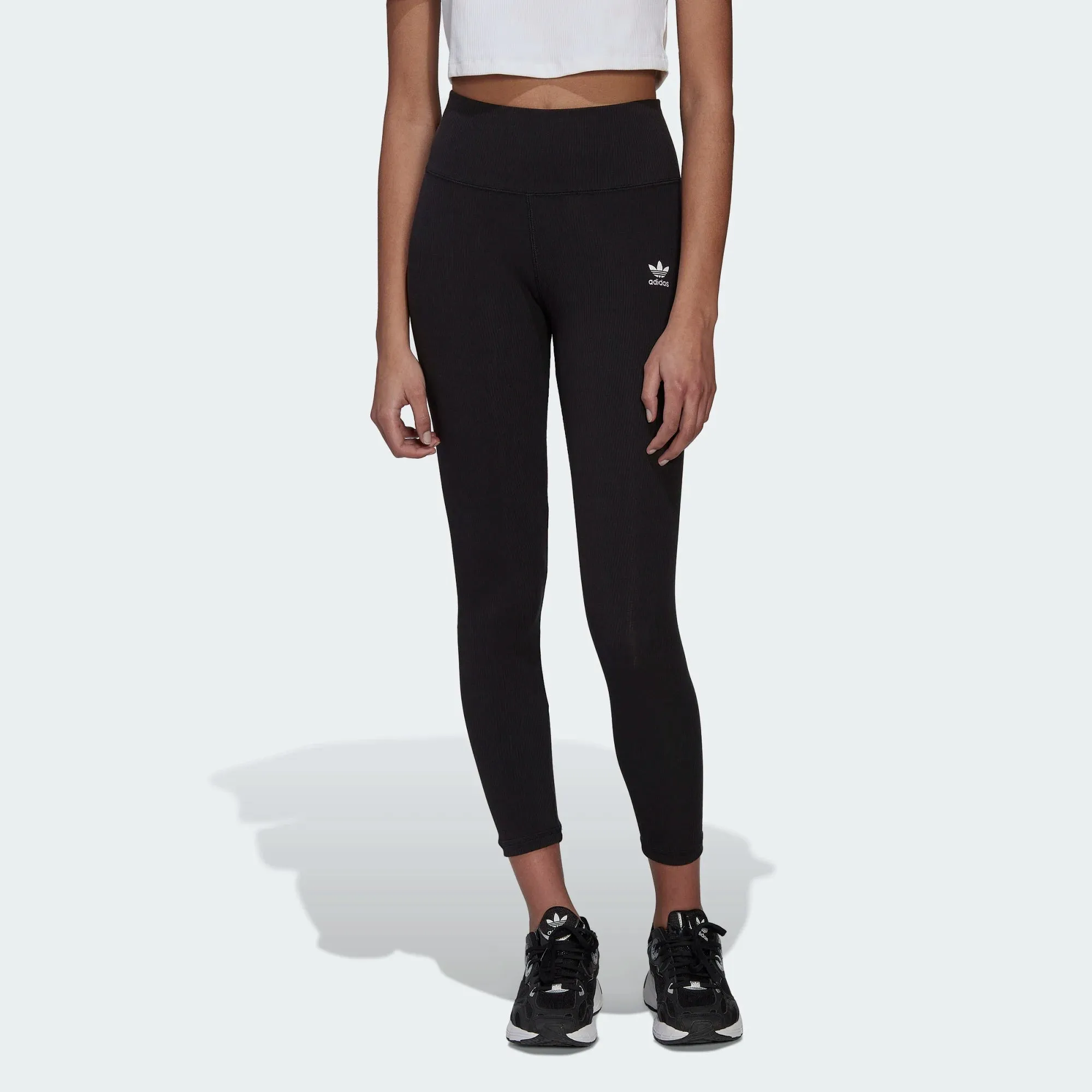 Women's adidas Originals Adicolor Essentials+ Ribbed 7/8 Leggings Black