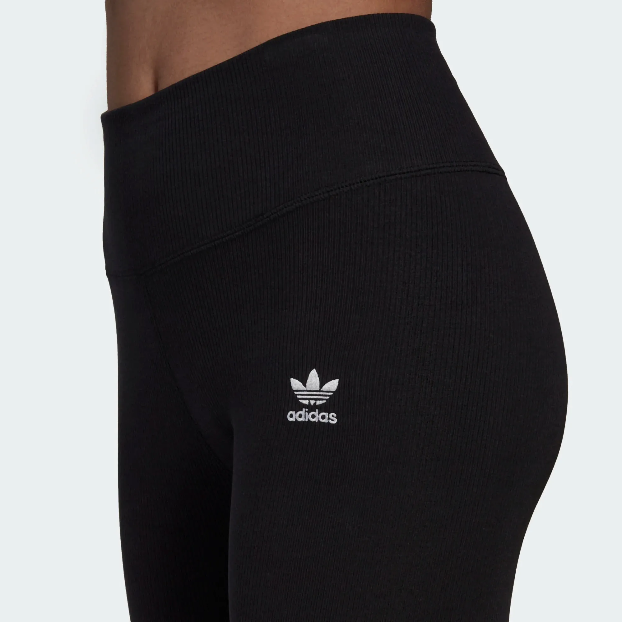 Women's adidas Originals Adicolor Essentials+ Ribbed 7/8 Leggings Black