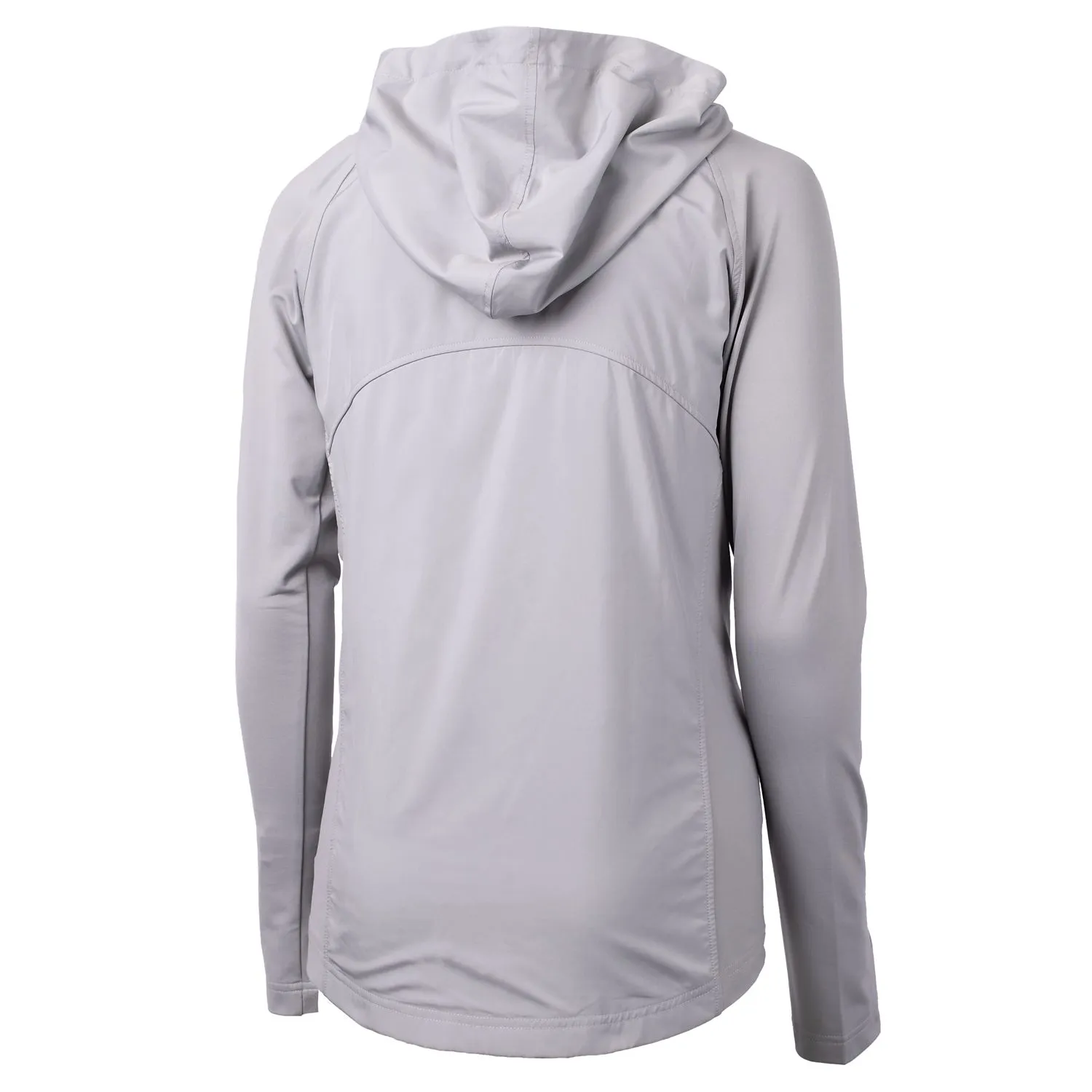 Women's Cutter & Buck Gray Arkansas Razorbacks Adapt Eco Knit Hybrid Recycled Full-Zip Hoodie