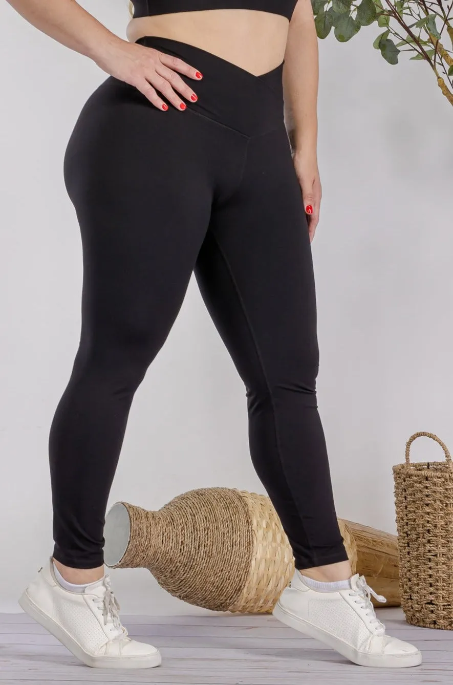 Women's Plus Size Crossover Waistband Active Leggings (XL Only)