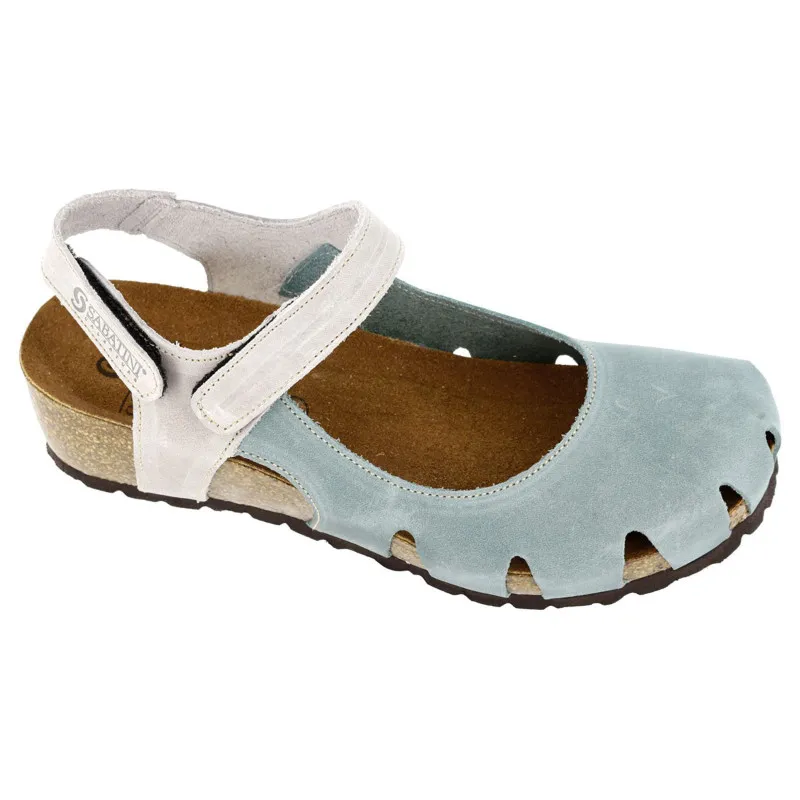 Women’s Sabatini 4009 Wedge Covered Toe Sandal – Jeans/Grey