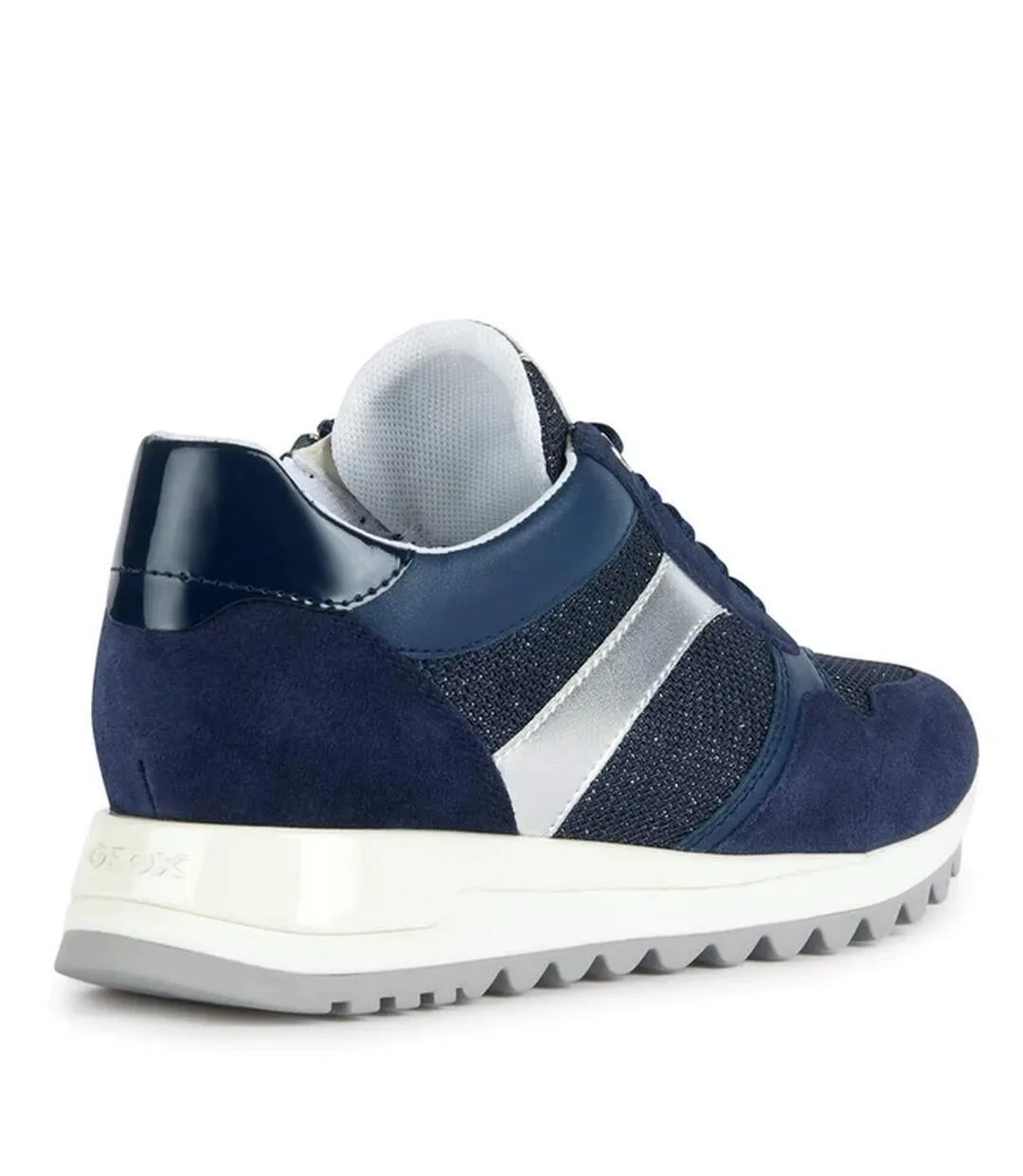 Womens/ladies d tabelya a leather trainers blue Geox