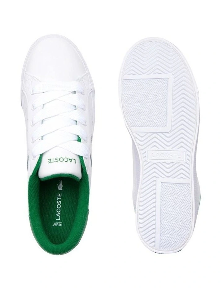 Ziana Platform Leather Sneakers in White